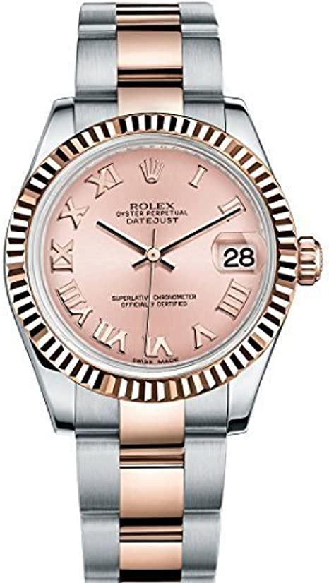 rolex lady datejust 31 in acciaio oro rosa quadrante rosa|Lady.